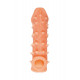 Заказать Телесная закрытая насадка с пупырышками Cock Sleeve Size L - 17,6 см.