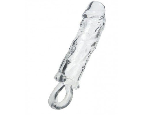 Заказать Прозрачная насадка с петлёй для фиксации - 14 см.