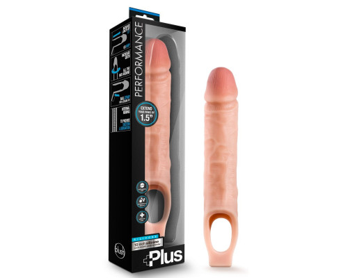 Заказать Телесный реалистичный фаллоудлинитель 10 Inch Silicone Cock Sheath Penis Extender - 25,4 см.