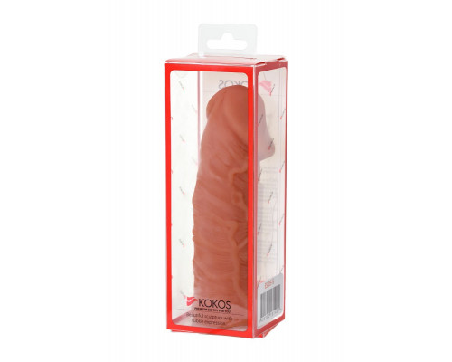 Заказать Насадка фаллического вида с венками Extreme Sleeve 005 M-size - 14,7 см.