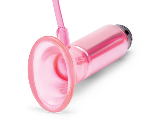 Заказать Розовый вакуумный стимулятор для клитора с вибрацией Vibrating Clitoral Pump with Quick Release