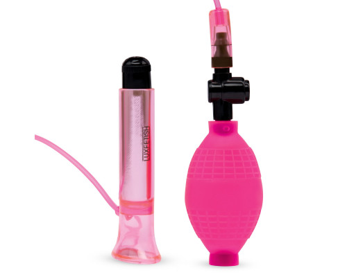 Заказать Розовый вакуумный стимулятор для клитора с вибрацией Vibrating Clitoral Pump with Quick Release