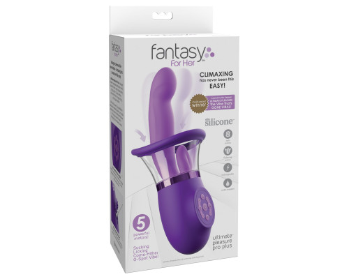 Фиолетовая помпа-вибратор Ultimate Pleasure Pro Plus