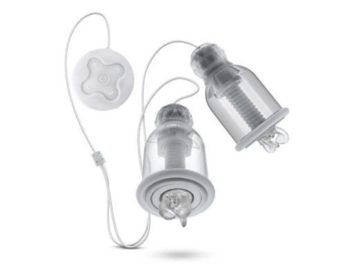 Прозрачные вибронасадки на соски со сменными колпачками Titillator