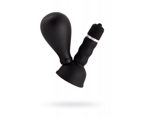 Заказать Черный вибратор с грушей на сосок