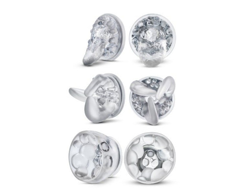 Прозрачные вибронасадки на соски со сменными колпачками Titillator