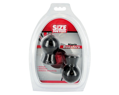 Заказать Черные присоски для сосков Size Matters Nipple Boosters