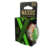 Презервативы в пластиковом кейсе MAXUS AIR Mixed - 3 шт.