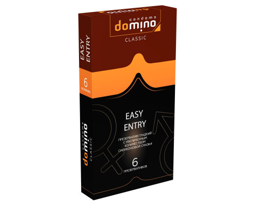 Заказать Презервативы с увеличенным количеством смазки DOMINO Classic Easy Entry - 6 шт.