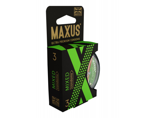 Заказать Презервативы в пластиковом кейсе MAXUS AIR Mixed - 3 шт.