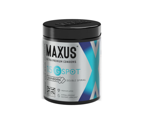 Заказать Гладкие презервативы Maxus G spot с двойной спиралью - 15 шт.