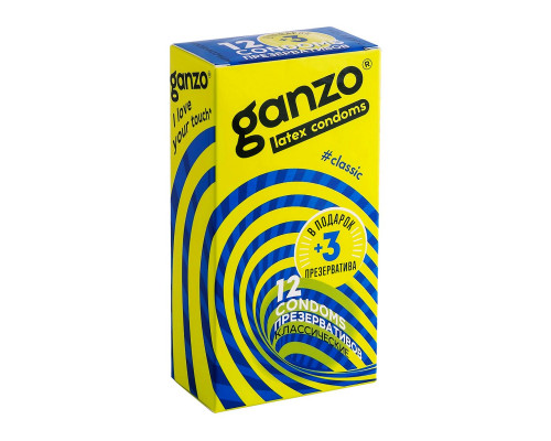 Заказать Классические презервативы с обильной смазкой Ganzo Classic - 15 шт.