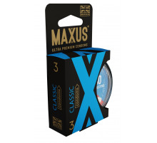 Классические презервативы в пластиковом кейсе MAXUS Classic - 3 шт.