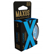 Классические презервативы в пластиковом кейсе MAXUS Classic - 3 шт.