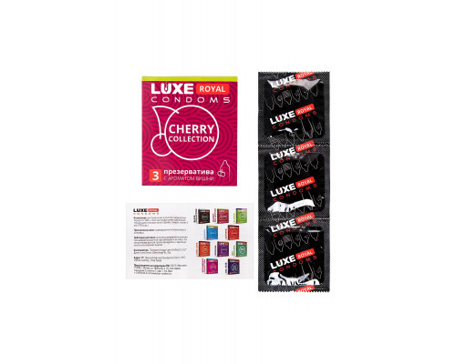 Заказать Презервативы с ароматом вишни LUXE Royal Cherry Collection - 3 шт.