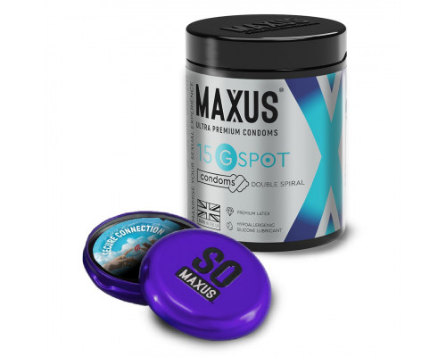 Заказать Гладкие презервативы Maxus G spot с двойной спиралью - 15 шт.