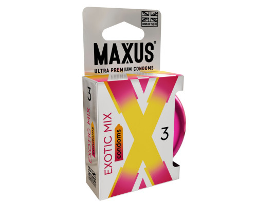Заказать Ароматизированные презервативы Maxus Exotic Mix - 3 шт.