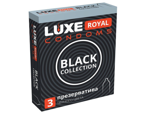 Заказать Черные презервативы LUXE Royal Black Collection - 3 шт.