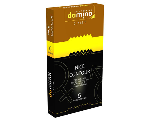 Заказать Презервативы с рёбрышками DOMINO Classic Nice Contour - 6 шт.