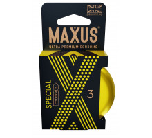 Презервативы с точками и рёбрами в железном кейсе MAXUS Special - 3 шт.