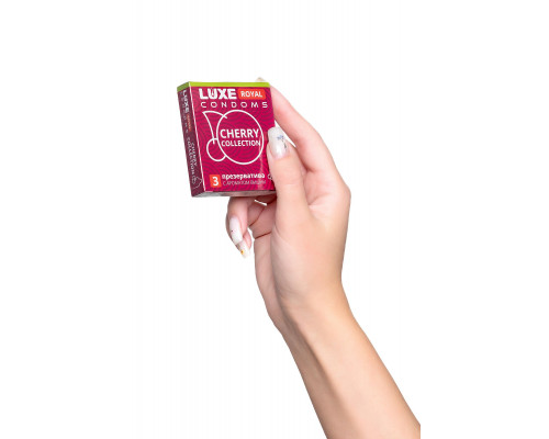Заказать Презервативы с ароматом вишни LUXE Royal Cherry Collection - 3 шт.