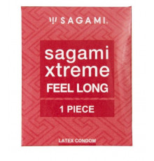 Утолщенный презерватив Sagami Xtreme Feel Long с точками - 1 шт.