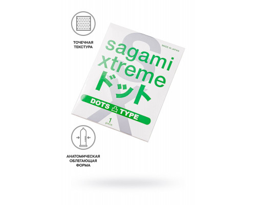 Заказать Презерватив Sagami Xtreme Type-E с точками - 1 шт.
