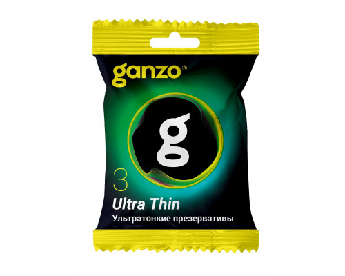 Заказать Ультратонкие презервативы Ganzo Ultra thin в мягкой упаковке - 3 шт.