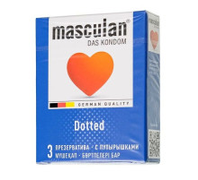 Презервативы с пупырышками Masculan Dotted - 3 шт.