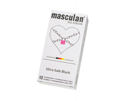 Заказать Ультрапрочные презервативы Masculan Ultra Safe Black - 10 шт.