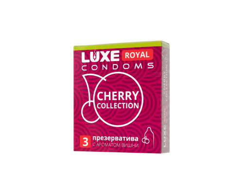 Заказать Презервативы с ароматом вишни LUXE Royal Cherry Collection - 3 шт.