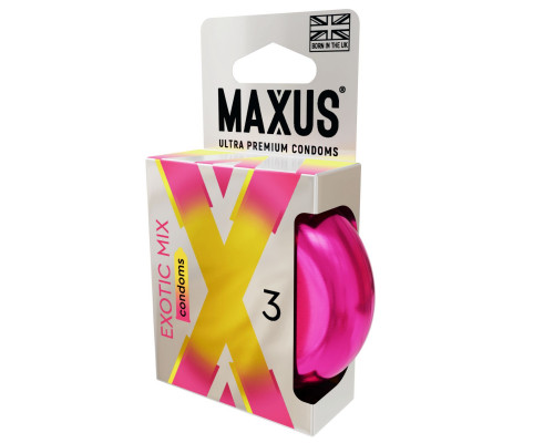 Заказать Ароматизированные презервативы Maxus Exotic Mix - 3 шт.