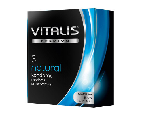 Классические презервативы VITALIS PREMIUM natural - 3 шт.