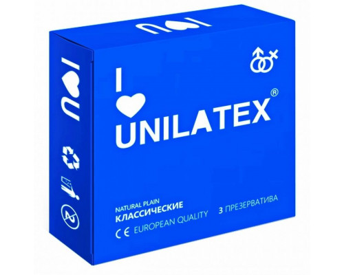 Заказать Классические презервативы Unilatex Natural Plain - 3 шт.