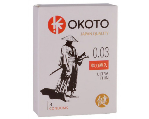 Заказать Ультратонкие презервативы OKOTO Ultra Thin - 3 шт.