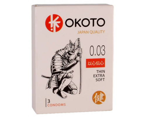 Заказать Тонкие презервативы OKOTO Thin Extra Soft - 3 шт.