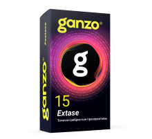Презервативы анатомической формы с точечной и ребристой структурой Ganzo Extase - 15 шт.