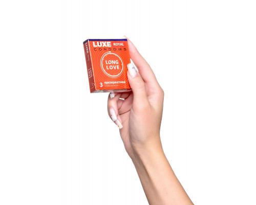 Заказать Презервативы с продлевающим эффектом LUXE Royal Long Love - 3 шт.