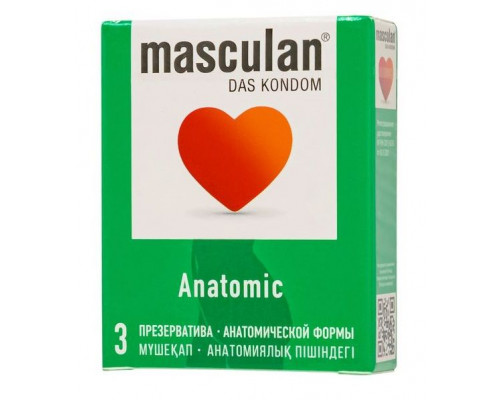 Заказать Презервативы анатомической формы Masculan Anatomic - 3 шт.