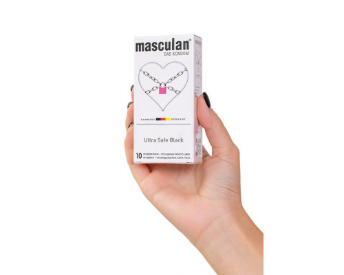Заказать Ультрапрочные презервативы Masculan Ultra Safe Black - 10 шт.