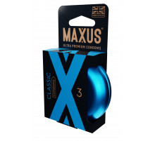 Классические презервативы в железном кейсе MAXUS Classic - 3 шт.