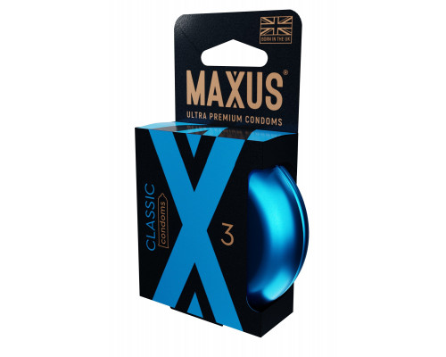 Заказать Классические презервативы в железном кейсе MAXUS Classic - 3 шт.