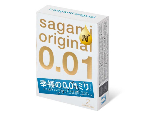 Заказать Увлажнённые презервативы Sagami Original 0.01 Extra Lub - 2 шт.