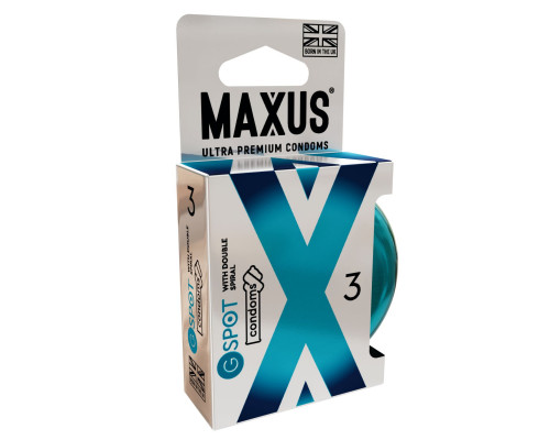 Заказать Презервативы Maxus G spot с двойной спиралью - 3 шт.