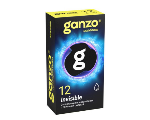 Супертонкие презервативы Ganzo Invisible - 12 шт.