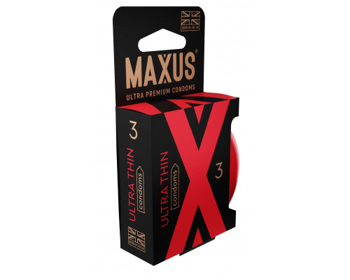 Заказать Ультратонкие презервативы в железном кейсе MAXUS Ultra Thin - 3 шт.