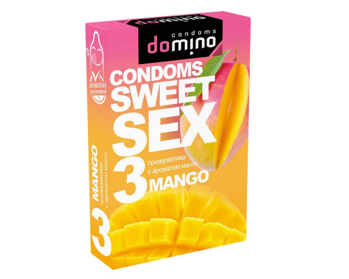 Заказать Презервативы для орального секса DOMINO Sweet Sex с ароматом манго - 3 шт.