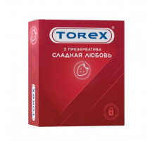 Презервативы Torex  Сладкая любовь  с ароматом клубники - 3 шт.