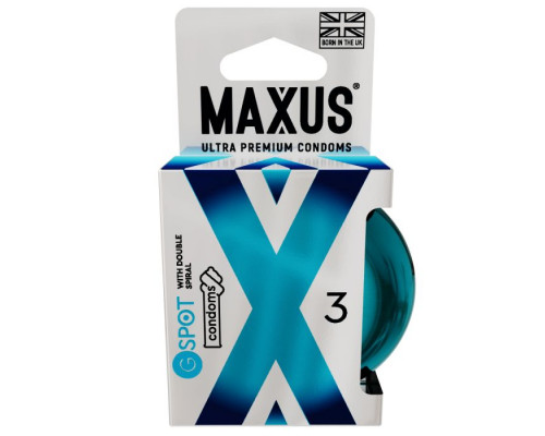 Заказать Презервативы Maxus G spot с двойной спиралью - 3 шт.