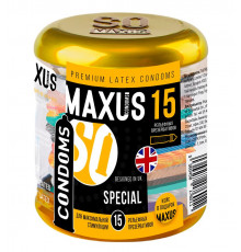 Презервативы с точками и рёбрами MAXUS Special - 15 шт.